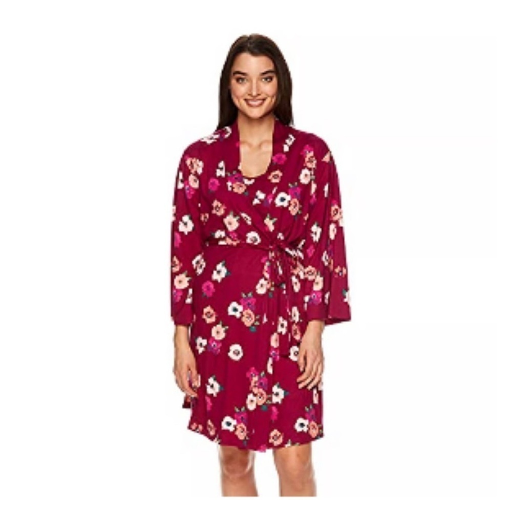 Nanette Lepore Lounge‎ Wear Floral Set Includes Robe and Shorts Medium